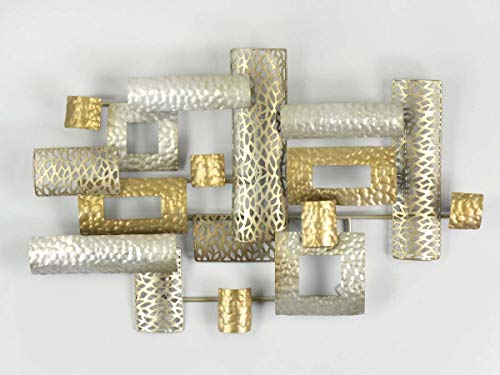 formano Wanddeko Metall 3D-Effekt Champagner Gold 70x44x6 cm Wanddekoration von formano