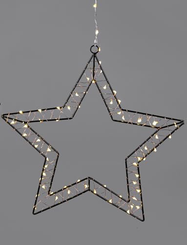 Formano dekorativer Stern 40 cm mit 68 Lämpchen für Innen- und Außenbereich LED und Timer von formano