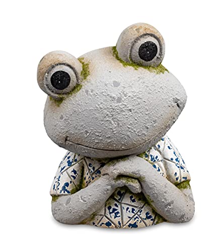 formano Gartenfigur Büste Frosch oder Katze aus Magnesia Dekofigur für den Garten Balkon oder Terrasse (29 cm Frosch) von formano