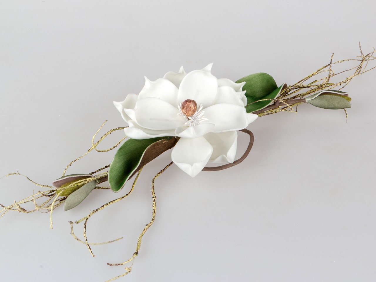 Kunstblume Foam Flower, formano, Höhe 8 cm, Weiß L:38cm B:14cm H:8cm Kunststoff von formano
