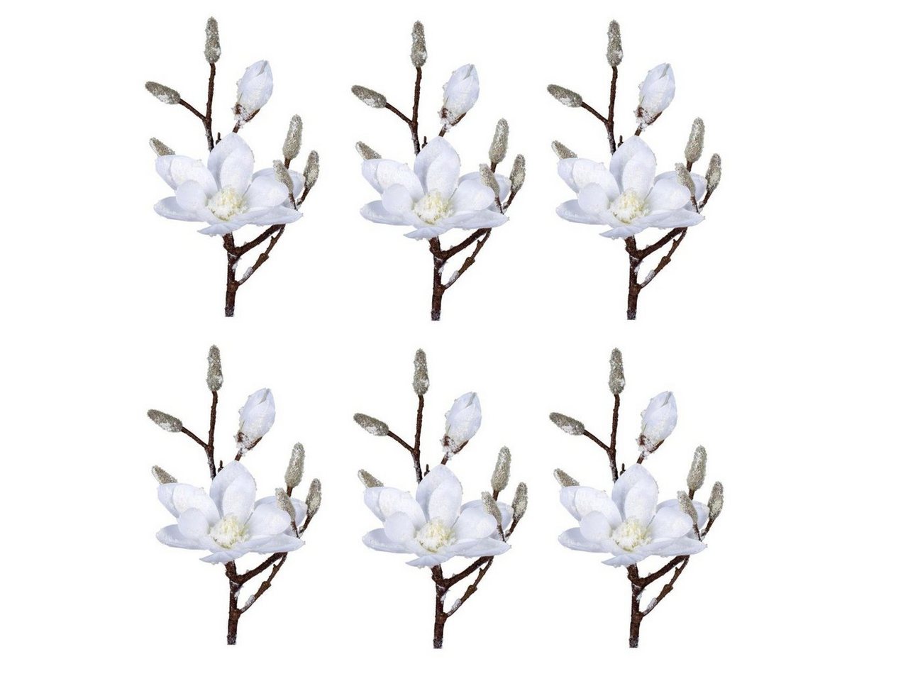 Kunstblumenstrauß Winterzeit, formano, Höhe 42 cm, Weiß B:18cm H:42cm Kunststoff von formano