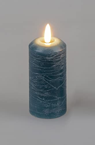LED-Kerze 5x10cm Rustik-blau Stumpen Wachskerze mit Timerfunktion Formano LED-Kerze 5x10cm Rustik-blau Stumpen Wachskerze mit Timerfunktion Formano von formano