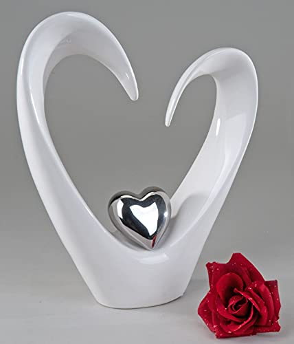 formano Moderne Tischdeko Herzform zum Stellen Aufsteller 33 cm Herz Heart Dekoration Liebe von formano