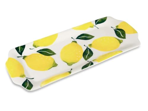 Servierplatte aus hochwertiger Keramik Lemon Garden 40 x 17 cm Ideal für Fisch Obst Fleisch Gemüse und Süsses Servierplatte aus hochwertiger Keramik Lemon Garden 40 x 17 cm Ideal für Fisch Obst Fleisch Gemüse und Süsses von formano