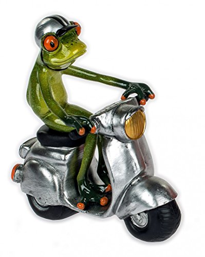 Süßer Frosch ~ Mann auf Roller ~ Deko Figur Dekofigur Zierfigur Froschmann von formano