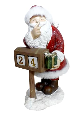 formano Weihnachtsmann mit Weihnachts Countdown | Nikolaus mit Datum Kalender | 22 cm von formano