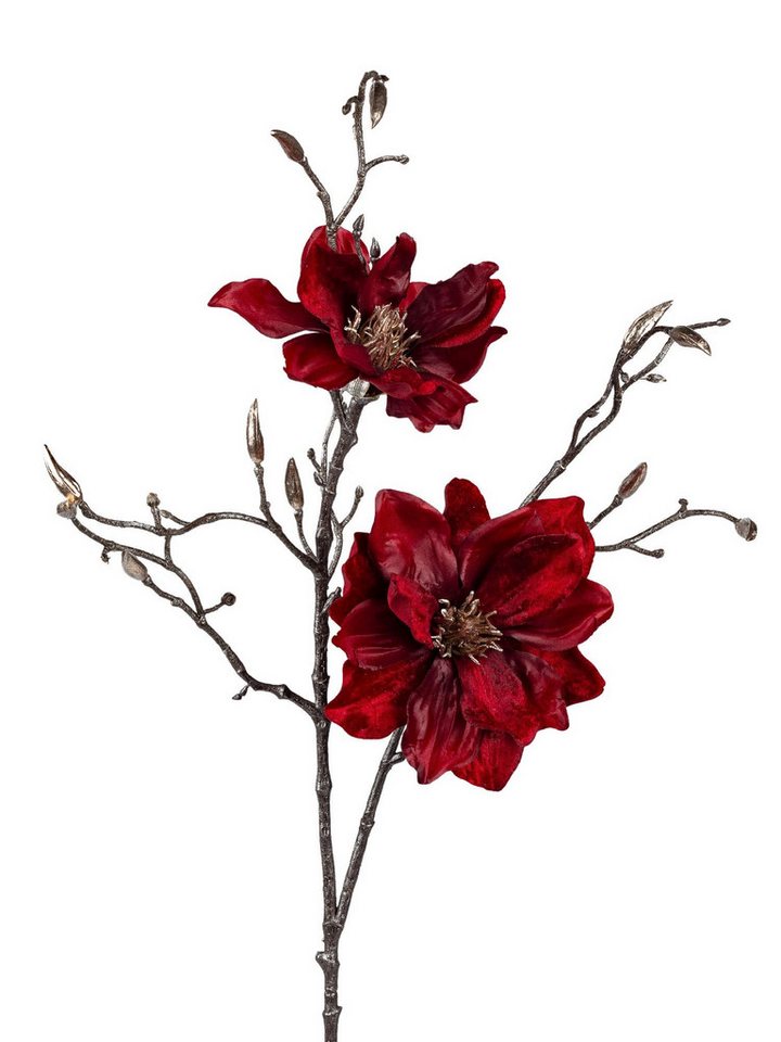 Winterliche Kunstpflanze Winterzeit, formano, Höhe 84 cm, Farbe: Rot, Motiv: Magnolie von formano