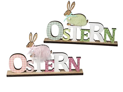 formano 1 Stück Dekoschild Schriftzug Holz 'Ostern' 30 cm Auswahl nach Verfügbarkeit Dekoration zu Ostern von formano
