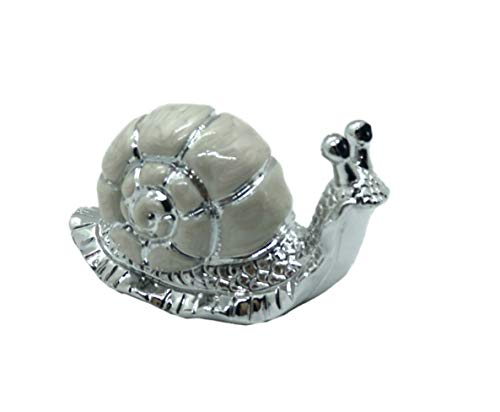 formano 1 Stück Schnecke mit Strass Stein 6cm Deko Objekt Pearl Silber Kunststein von formano