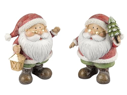 formano 2 x Dekofigur Weihnachtsmann mit Brille | Santa Nikolaus Weihnachtsfigur | 12 cm formano 2 x Dekofigur Weihnachtsmann mit Brille | Santa Nikolaus Weihnachtsfigur | 12 cm von formano