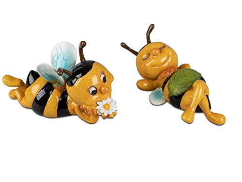formano 2er Set Biene liegend Honigbiene Honig Handbemalt Figur Bee von formano