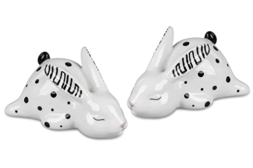 formano 2er Set schlafender Hase | Osterhase Ostern Dekofigur Hasenfigur | 12x8,5 cm von formano