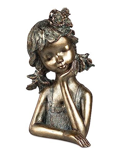formano Büste Mädchen bronzefarben Dekofigur Skulptur 32 cm Frau Women von formano