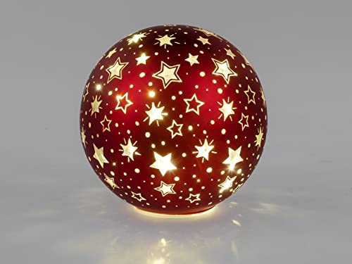 formano Deko Kugel Licht Gold LED-Licht mit Timer Weihnachtskugel Weihnachten (Deko-Kugel 15 cm) von formano