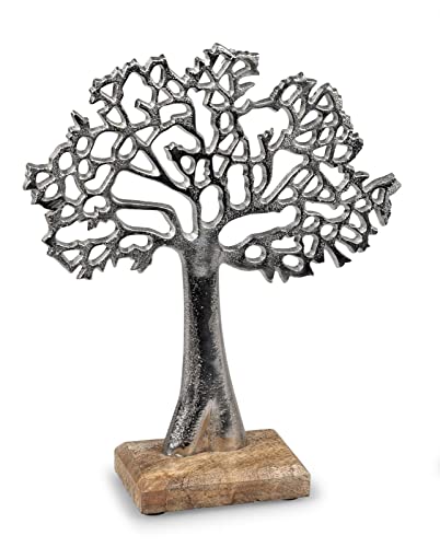 formano Deko lebensbaum aus Alu Mango Holz zum Stellen Aufsteller 27 cm Tischdeko Dekoration von formano