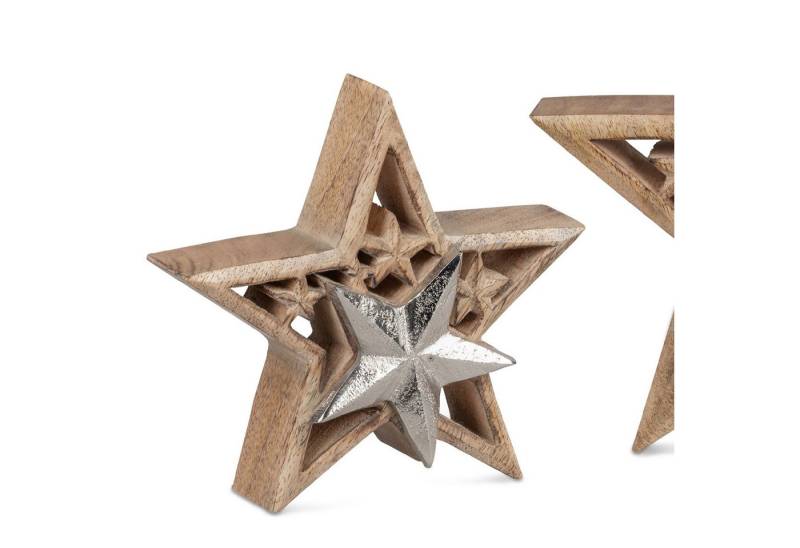 formano Dekofigur Alu Mangoholz, Farbe: Natur, Motiv: Stern von formano