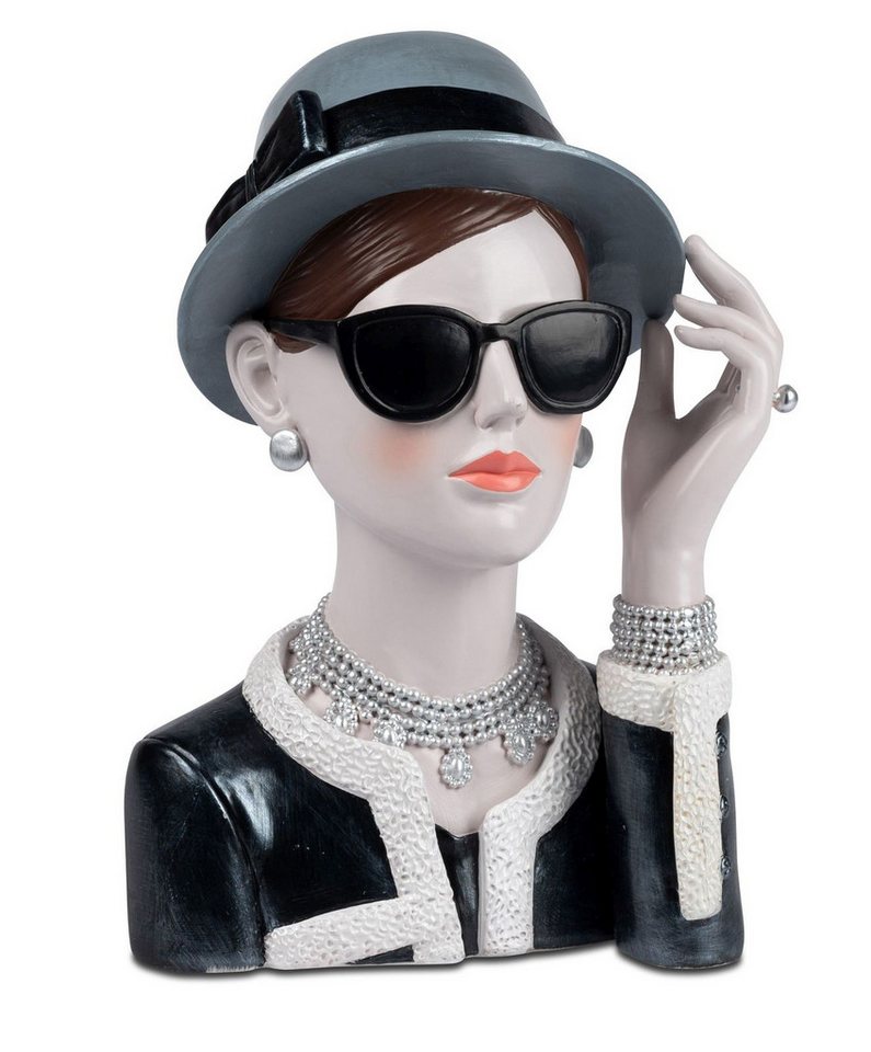 formano Dekofigur Deko-Büste Dame mit Hut + Sonnenbrille Handbemalte Damenfigur 27 cm formano Dekofigur Deko-Büste Dame mit Hut + Sonnenbrille Handbemalte Damenfigur 27 cm von formano