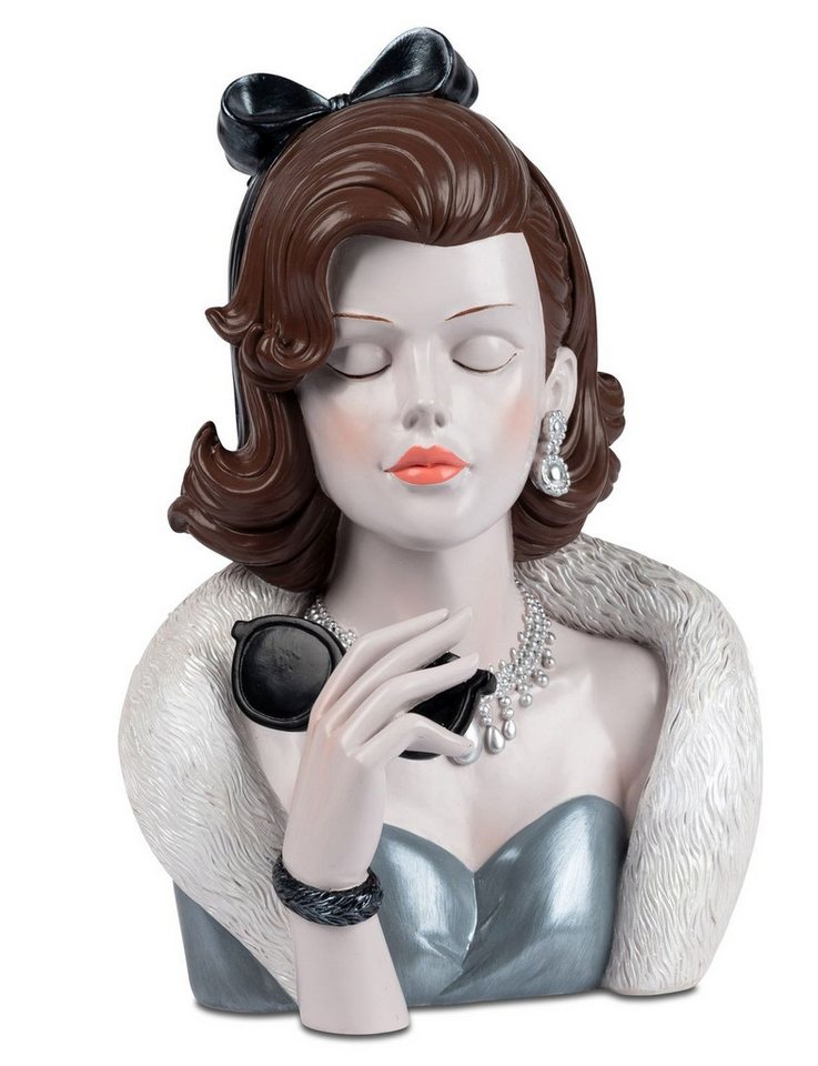 formano Dekofigur Deko-Büste Dame mit Schleife + Sonnenbrille Handbemalte Figur 28 cm formano Dekofigur Deko-Büste Dame mit Schleife + Sonnenbrille Handbemalte Figur 28 cm von formano