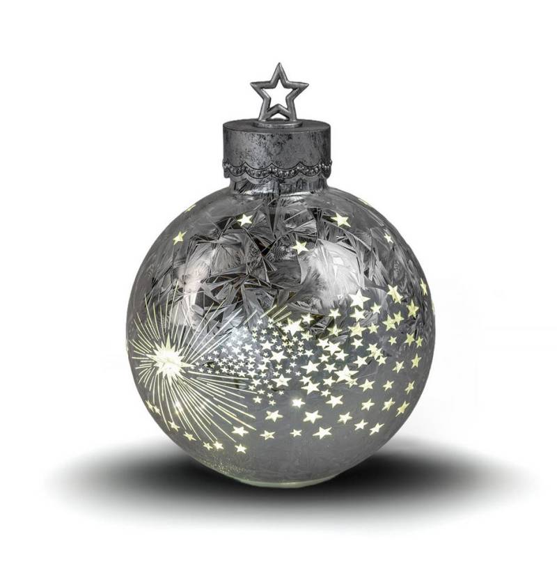 formano Dekofigur Deko-Kugel Silber-Frosty 35cm LED Licht Timer Beleuchtete Glaskugel formano Dekofigur Deko-Kugel Silber-Frosty 35cm LED Licht Timer Beleuchtete Glaskugel von formano