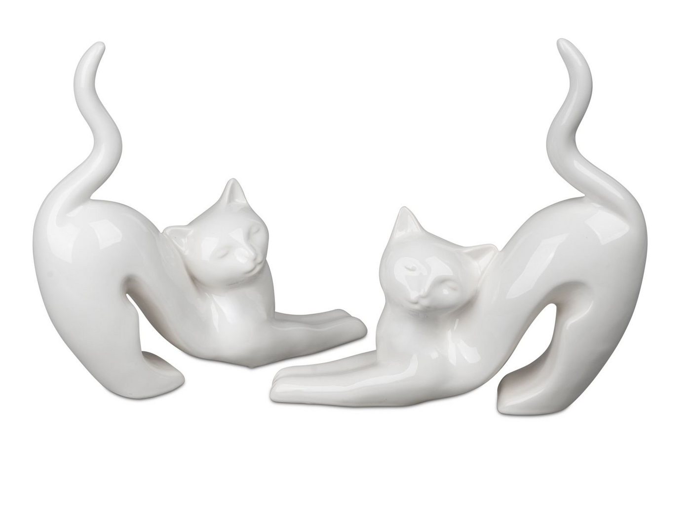formano Dekofigur Formano 2er Set weiße Katzen Modern 27x27 cm Dekoration formano Dekofigur Formano 2er Set weiße Katzen Modern 27x27 cm Dekoration von formano