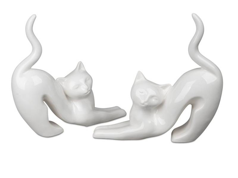 formano Dekofigur Formano 2er Set weiße Katzen Modern 27x27 cm Dekoration formano Dekofigur Formano 2er Set weiße Katzen Modern 27x27 cm Dekoration von formano