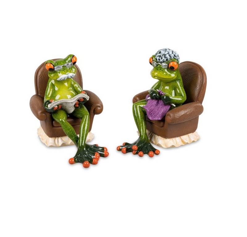 formano Dekofigur Formano Frosch Oma und Opa im Sessel 2er Set von formano