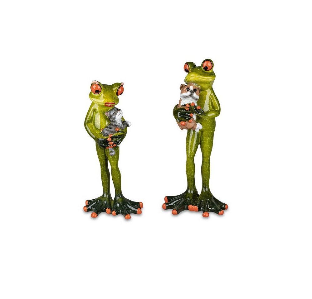 formano Dekofigur Formano Froschpaar mit Haustieren 2er Set von formano