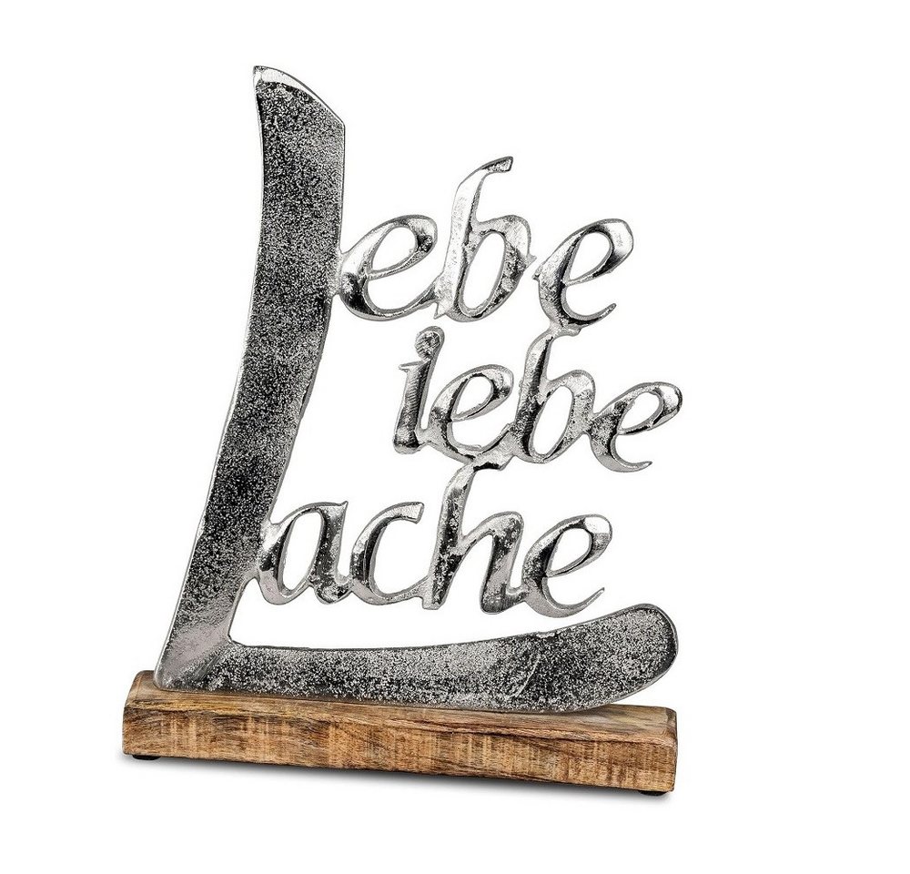 formano Dekofigur Formano Lebe, Liebe, Lache 18cm aus Alu auf Mango Holz formano Dekofigur Formano Lebe, Liebe, Lache 18cm aus Alu auf Mango Holz von formano