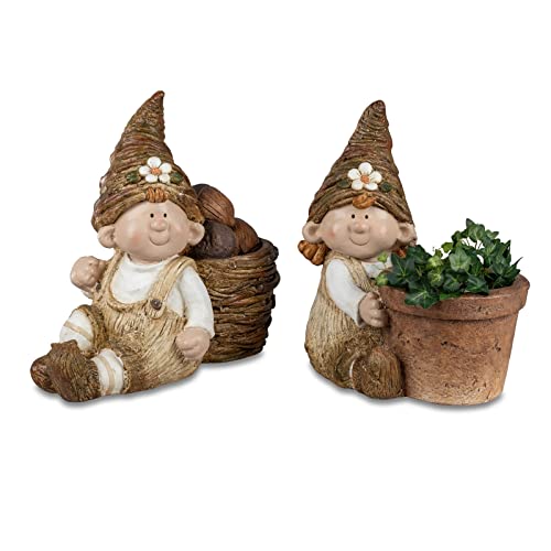 formano Dekofigur Pflanztopf Wichtel 2er-Set Gartendeko formano Dekofigur Pflanztopf Wichtel 2er-Set Gartendeko von formano