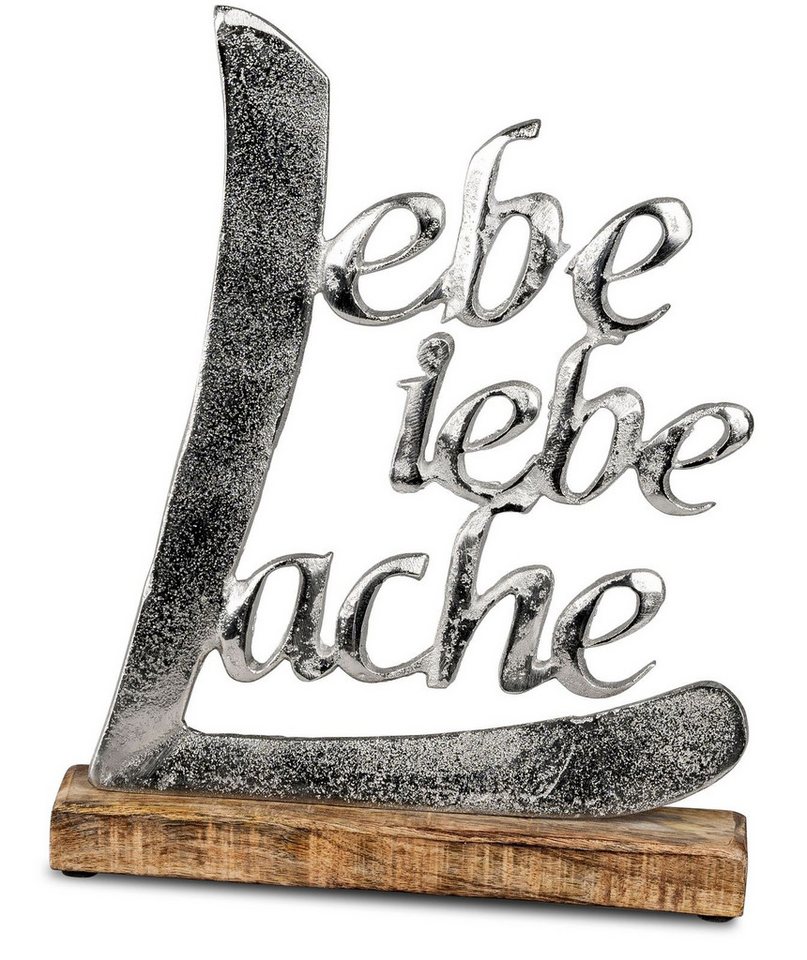 formano Dekofigur Schriftzug Lebe Liebe Lache Aluminium Mangoholz 18cm Tischdeko formano Dekofigur Schriftzug Lebe Liebe Lache Aluminium Mangoholz 18cm Tischdeko von formano