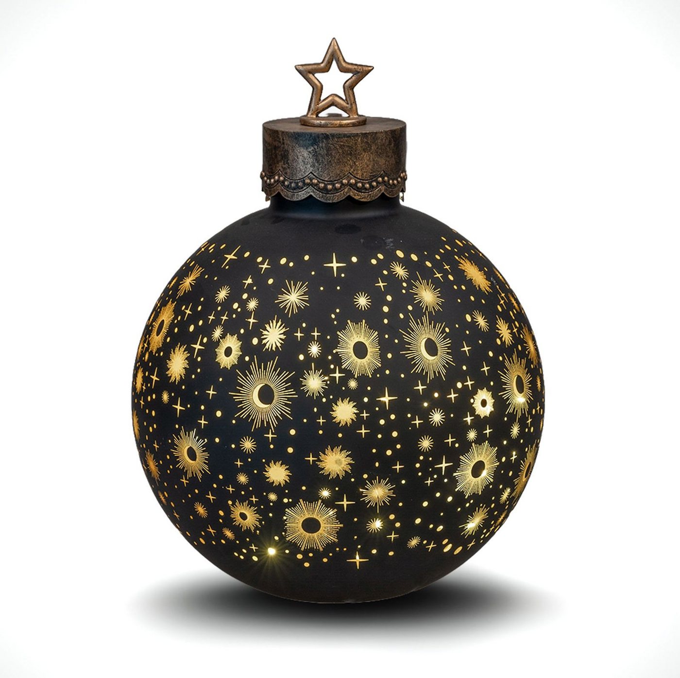 formano Dekofigur Deko-Kugel Schwarz 35cm mit LED Licht Timer Beleuchtet Deko formano Dekofigur Deko-Kugel Schwarz 35cm mit LED Licht Timer Beleuchtet Deko von formano