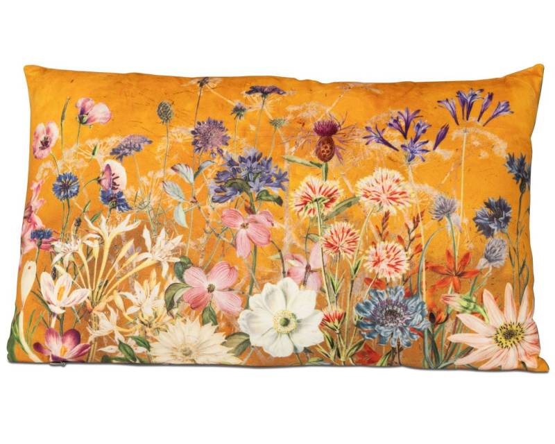 formano Dekokissen Samt-Kissen Blumenwiese 30x50cm Dekokissen Sofakissen Zierkissen von formano