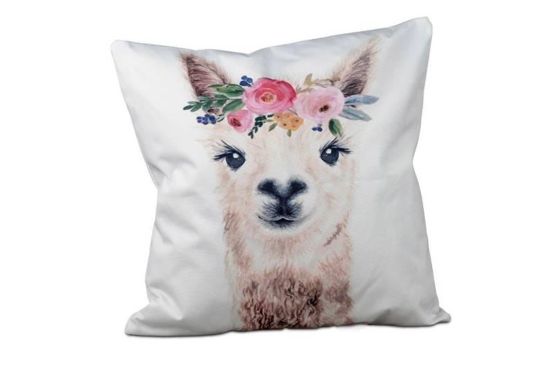 formano Dekokissen Sommerzeit, Farbe: Weiß, Motiv: Alpaka von formano