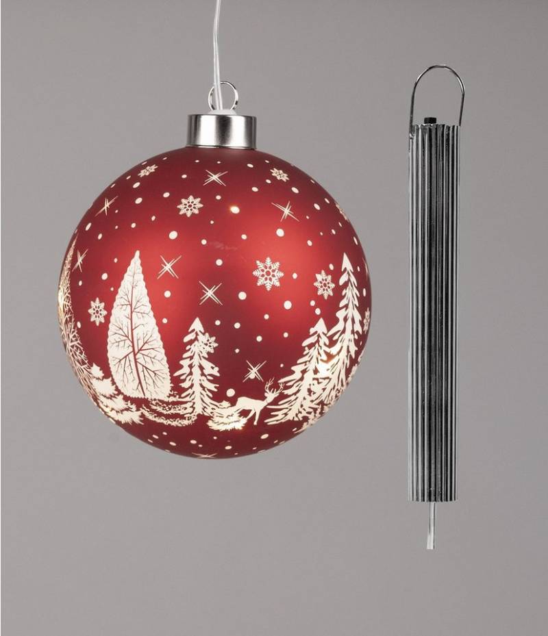 formano LED Dekolicht Deko Kugel Licht Rot Gold LED-Licht mit Timer Weihnachtskugel formano LED Dekolicht Deko Kugel Licht Rot Gold LED-Licht mit Timer Weihnachtskugel von formano