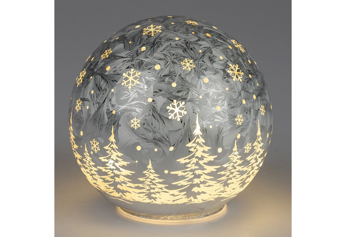 formano Dekokugel Frosty Winterwald, Mit Timerfunktion, Silber, Motiv: Winterwald formano Dekokugel Frosty Winterwald, Mit Timerfunktion, Silber, Motiv: Winterwald von formano