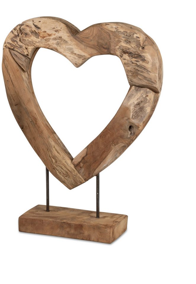 formano Dekoobjekt Deko Herz auf Ständer Teak-Holz 30x40cm formano Dekoobjekt Deko Herz auf Ständer Teak-Holz 30x40cm von formano
