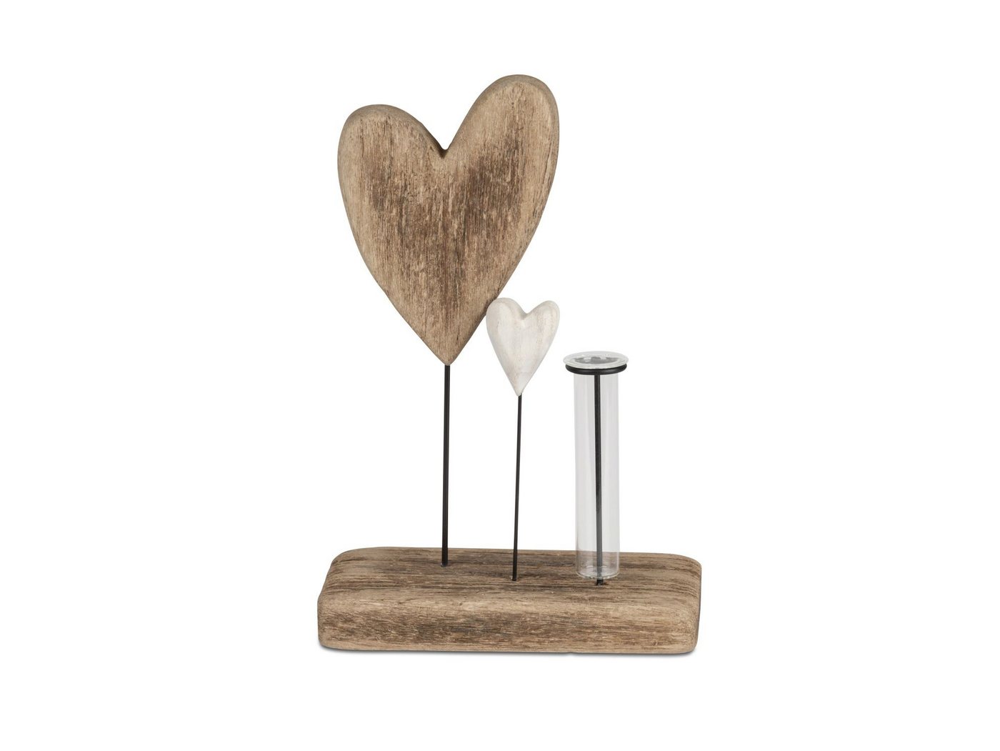 formano Dekoobjekt Herzen mit Vase – romantische Holzdeko mit Glasvase, 18x26 cm, liebevoll gestaltet formano Dekoobjekt Herzen mit Vase – romantische Holzdeko mit Glasvase, 18x26 cm, liebevoll gestaltet von formano