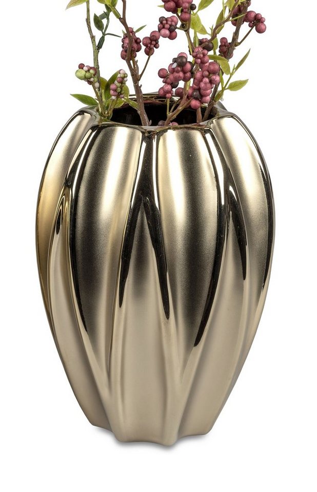 Small-Preis Dekovase Formano Vase Tischvase Champagner matt Gold in 5 Größen wählbar von Small-Preis