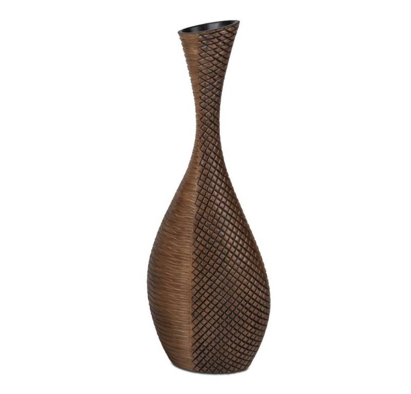 formano Bodenvase Holzoptik, Kunststein in Holzoptik, Braun, Motiv: Holzoptik von formano