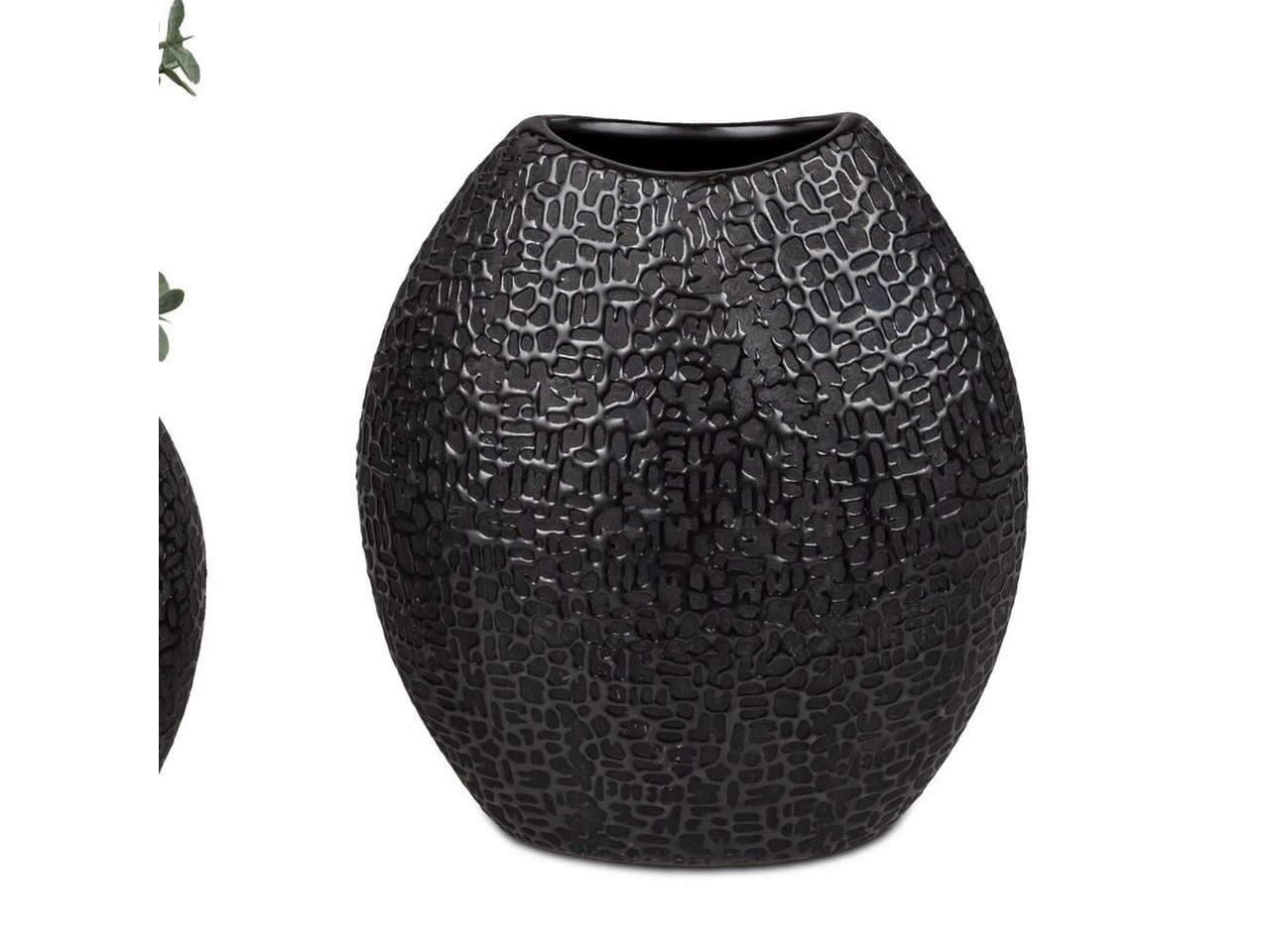 formano Dekovase Modern Black, Schwarz B:18cm H:20cm Keramik von formano