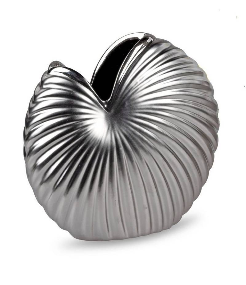 formano Dekovase Vase Tischvase rund Silber matt in 2 Größen wählbar von formano