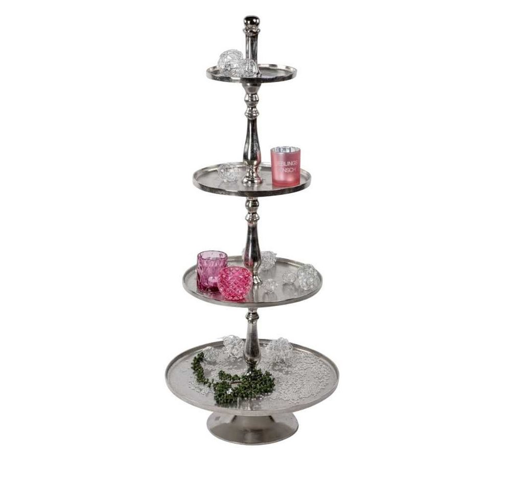 formano Etagere, Metall, Silber H:130cm D:53cm Metall von formano