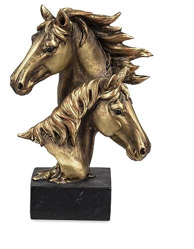 formano Figur Büste Pferd 15 cm in antik Gold - Geschenke für Pferdeliebhaber von formano