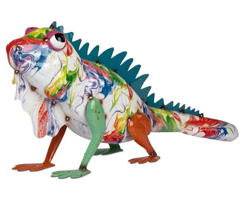 formano Gartenfigur Metall-Figur Leguan Street-Art Design 61x 28 cm Glänzend Tier von formano