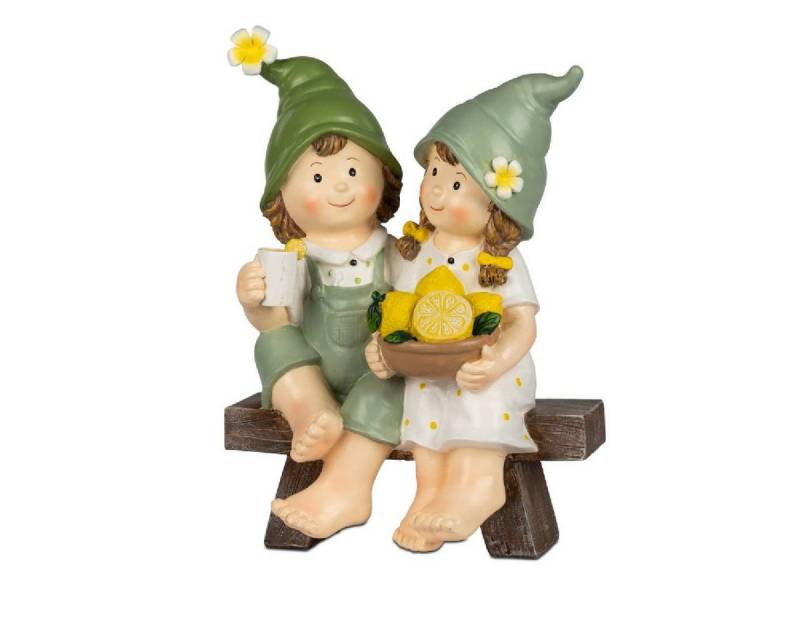formano Gartenfigur Sommerkinder auf Bank sitzend mit Zitronen von formano