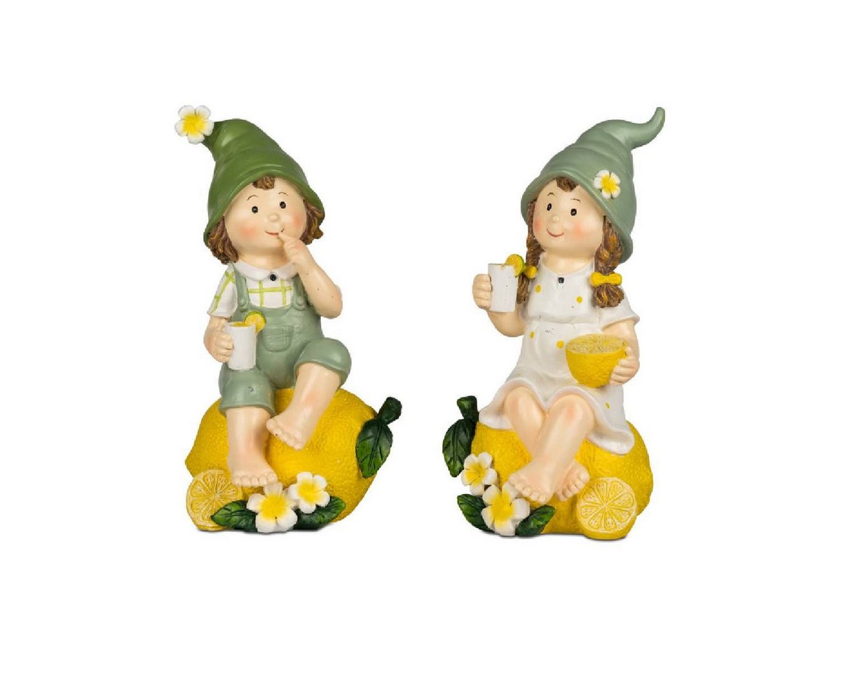 formano Gartenfigur Sommerkinder mit Zitrone und Getränk in der Hand 2er Set formano Gartenfigur Sommerkinder mit Zitrone und Getränk in der Hand 2er Set von formano