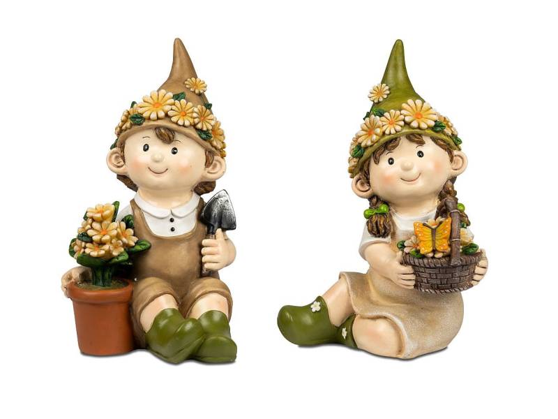 formano Gartenfigur Sommerkinder sitzend, (2er Set) von formano
