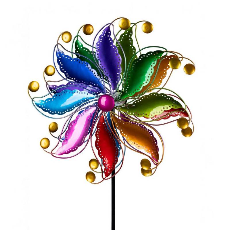 formano Gartenfigur Buntes Windrad Blume Garten Metall Windspiel Windmühle 128 cm formano Gartenfigur Buntes Windrad Blume Garten Metall Windspiel Windmühle 128 cm von formano