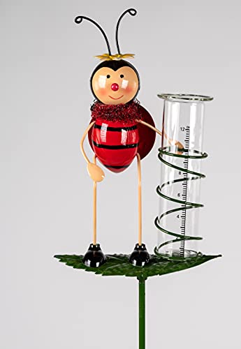 formano Gartenstecker Regenmesser Biene ca. 120 cm lang aus Metall (Linke Biene) von formano