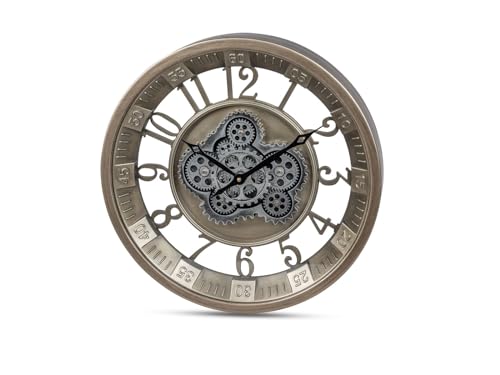 formano Große Moderne Wanduhr mit Beweglichen Zahnrädern 46 cm Metall Clock formano Große Moderne Wanduhr mit Beweglichen Zahnrädern 46 cm Metall Clock von formano